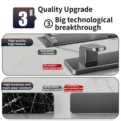 no drill Space Aluminum punch-free Kitchen Hook Bathroom Clothes Hooks Storage Rack Hook Door Wall Hanging Household Accessories