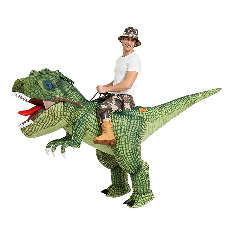 Animal Cartoon Riding Tyrannosaurus Rex Inflatable Costume Adult Children Chase Game Dinosaur Role Playing Halloween Party