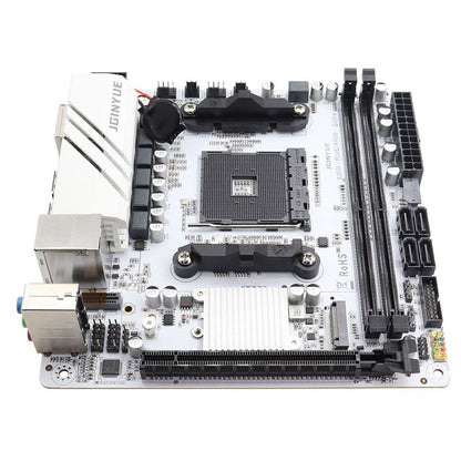 JGINYUE B350 Chip Placa-mãe MINI-ITX AM4 DDR4 para Desktop Gaming AMD Placa-mãe B350I-PLUS ARGB Sata NVME