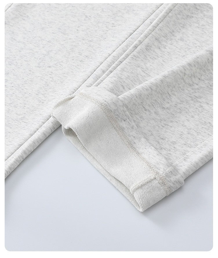Calça de moletom reta 340G de terry, confortável, versátil, macia e suave para a pele, resistente a rugas e durável