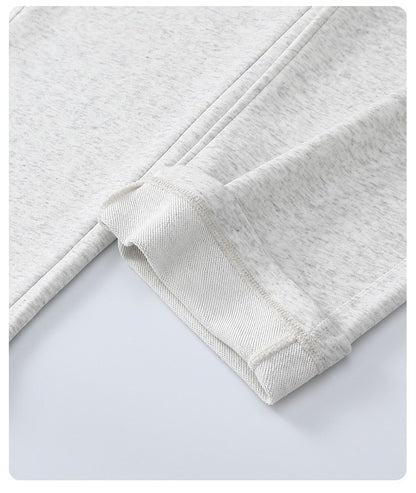 Calça de moletom reta 340G de terry, confortável, versátil, macia e suave para a pele, resistente a rugas e durável
