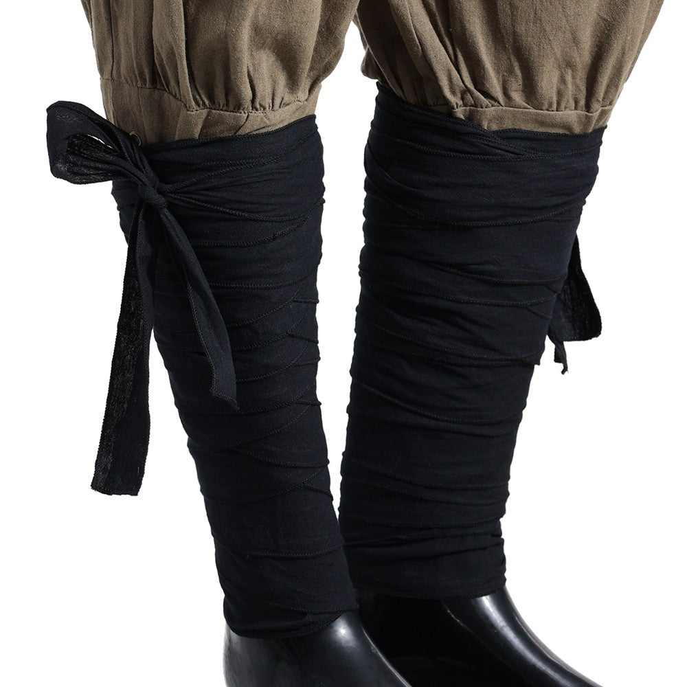Medieval LARP SCA Viking Putties Leg Wraps With Clasps Vintage Mens Viking Pirate Costumes Cosplay Accessories