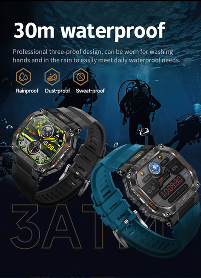 2025 COLMI P85 Smart Watch Men Bluetooth Call Outdoor Rugged Smartwatch 3ATM IP68 Waterproof Flashlight Sports Fitness Watches