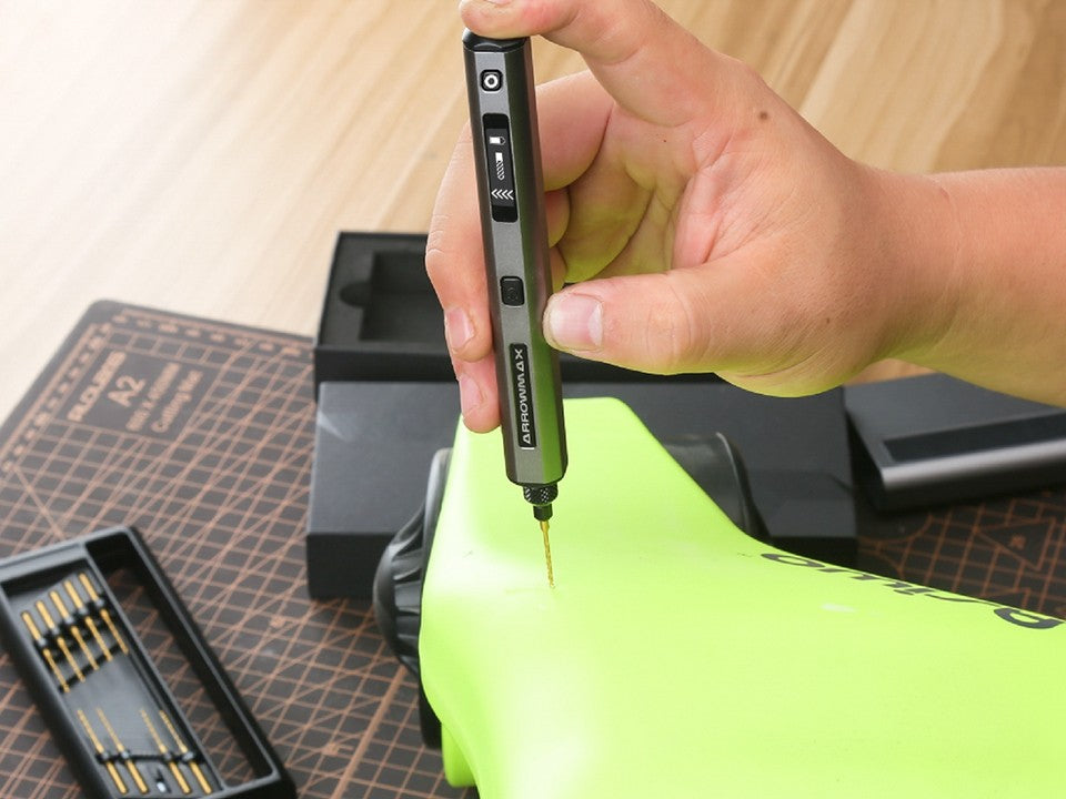 Mini Furadeira Elétrica ARROWMAX Ferramenta Rotativa Furadeira Sem Fio Recarregável para Artesanato Madeira Plástico Alumínio Moeda Casa DIY SDS Ultra