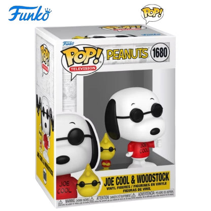 Funko Pop Snoopy Beagle Scouts Série Boneco de Ação Anime Woodstock Astronauta Joe Cool Brinquedo Modelo Figuras Edição Limitada Presentes