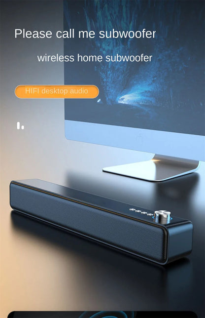 Original  Bluetooth Subwoofer Soundbar TV Audio Echo Wall Computer Speaker Home Theater Music Wireless Blueooth Speaker Gift
