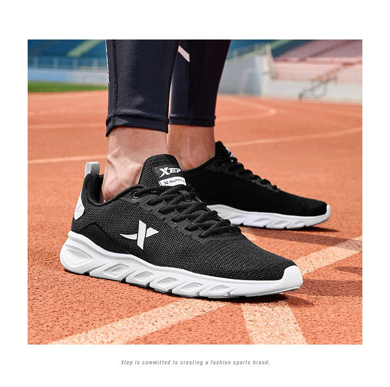 Tênis de Corrida Masculino Xtep Primavera 2025 Calçado Esportivo Absorvente de Suor Tênis Esportivo Esportivo Resistente ao Desgaste com Estabilidade 880119115131