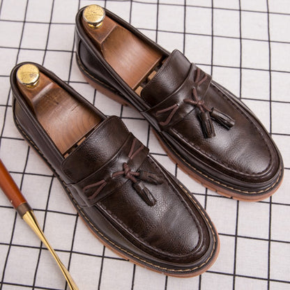Classic Men's Dress Shoes High Quality Casual Business Leather Shoes For Men Loafers Formal Office Leather Tassel Social Shoes