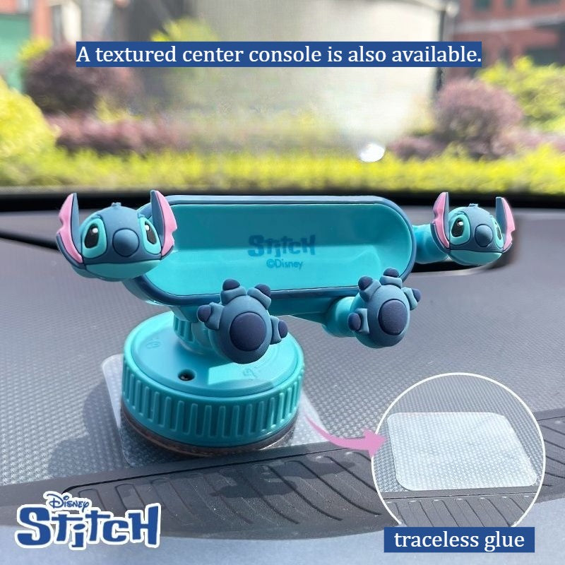 Suporte para Celular Stitch Desenho Universal para Carro Ventosa Suporte de Navegação Acessórios Fofos para Carro Decoração Suporte GPS Móvel