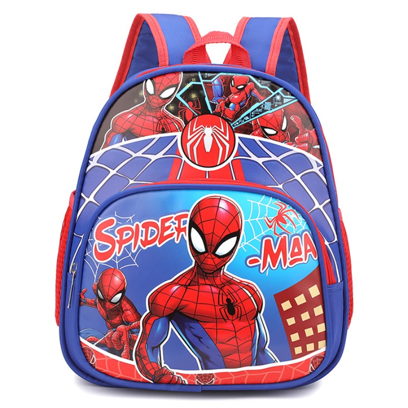 Mochila Infantil Nova Disney  Minibolsa Escolar Meninas e Meninos Linda Bolsa de Ombro Desenho Animado Homem-Aranha Mochila Infantil