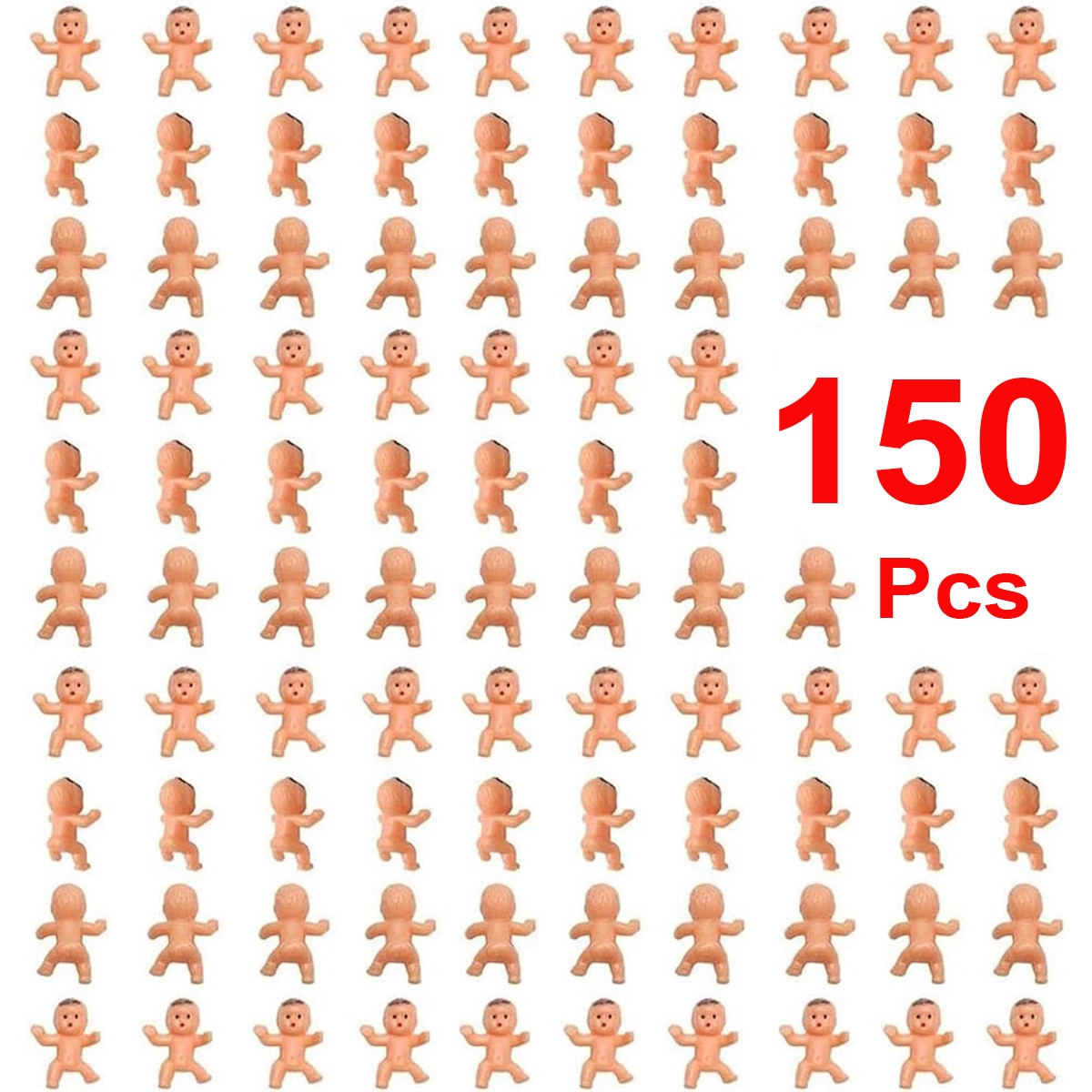 150/100/60/30Pcs Mini Plastic Babies Doll for Baby Shower Ice Cube Game Mini Baby Gender Reveal Baby shower Party Favors Decor