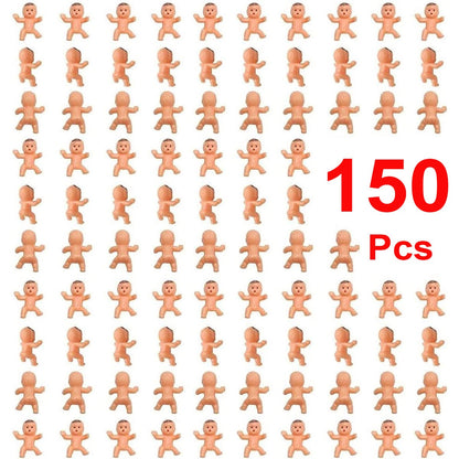 150/100/60/30Pcs Mini Plastic Babies Doll for Baby Shower Ice Cube Game Mini Baby Gender Reveal Baby shower Party Favors Decor