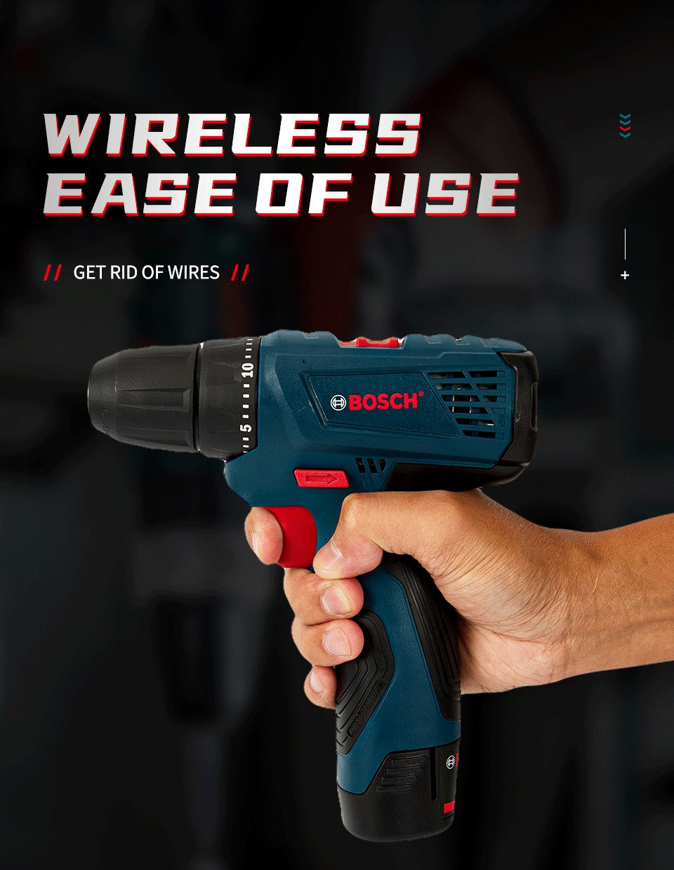 Furadeira Elétrica Bosch GSR120-LI Profissional, Furadeira Elétrica Sem Fio, Ferramentas Elétricas Multifuncionais para Casa