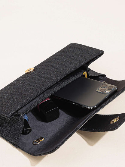 Luxury Glitter Evening Handbag, Rhinestone Evening Bag, Elegant Shiny Banquet Purse