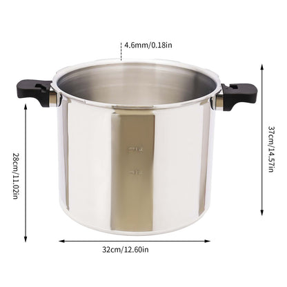 23 Quart 22L 90kpa Pressure Canner and Cooker with Pressure Gauge 10PSI Explosion Proof Safety Valve Extra-Large Size