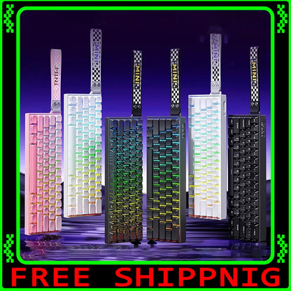 AULA Mini60 HE Magnetic Switch Teclado RGB Tri Mode Sem Fio Teclado Mecânico 8000Hz 0.01mmRT Teclado Gamer Presentes para Gamers