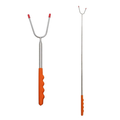 Telescopic BBQ Forks Marshmallows Roasting Sticks Stainless Steel Extendable Hot Dog Sausages Skewers Barbecue Tools