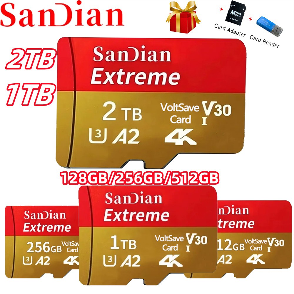 Mini SD Memory Card 1TB/2TB Large Capacity Flash Memory Cards 512GB TF-card High-speed Storage Device for Laptop/phone/tablet