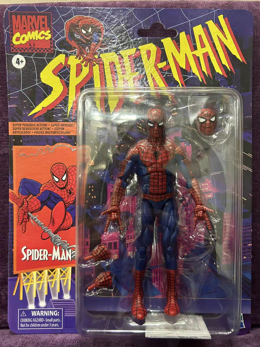 16CM 1/12 Cartão Pendurado Retrô Homem-Aranha Simbiose Action Figure Articulado Brinquedos Kit Modelo Enfeite de Mesa Menino Brinquedo PVC Presente Divertido