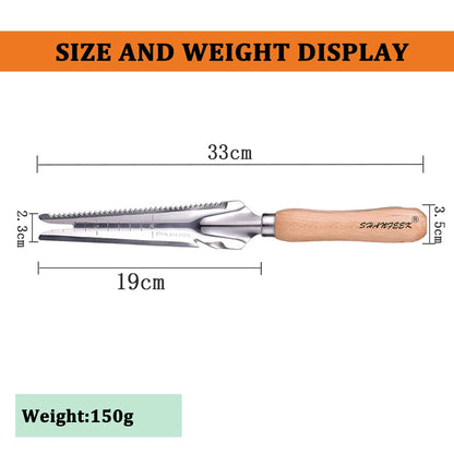 1pc Weed Puller,Garden Crack Weeder,Easily Remover Weed Tool for Yard Hoe Gardening Tools,Stainless Steel,Rake Sharp Tines