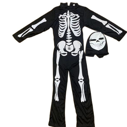 Boy Scary Zombie Cosplay Costumes Skeleton Skull Costume Suit Halloween Costume girl Carnival Party Dress Up Jumpsuits And Mask