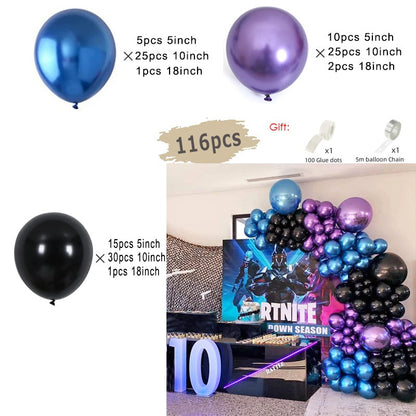 Black and Gold Balloons Garland Arch Kit with Starburst Foil Balloons for Wedding Birthday Family Party Decorations Supplies
