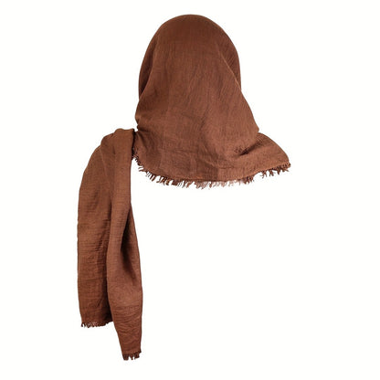 Renaissance Costume Medieval Post Apocalyptic Shawl Scarf, Cloak with Hood Cowl