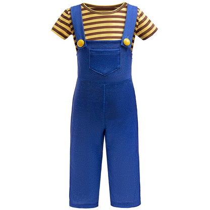 Children's Summer Sets Cosplay Clothing Strap Set Birthday Costumes Stage Performance Costume Boys Movie Theme Party Clothing