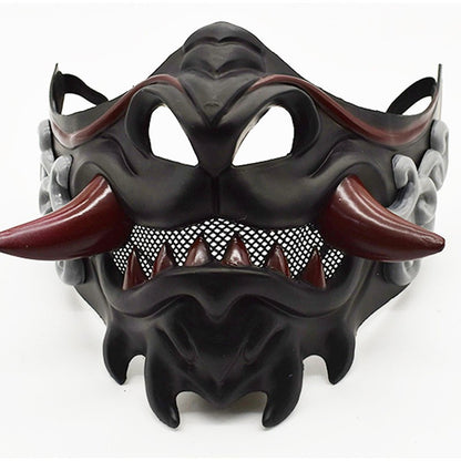 Japanese Samurai Ghost Devil Mask Halloween Devil Samurai Mask Role Playing Japanese Horror Killer Thick Plastic Mask Party Prop