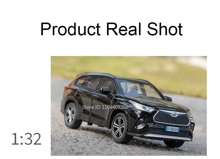 1:32 Scale Highlander GR86 Sports Car Model Toy Metal Diecast Pull Back Veículo em Miniatura Som Luz Modelos Coleção Presente Menino