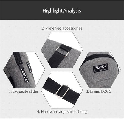 Men's Waterproof Large - Capacity Fanny Pack with Adjustable Strap for Outdoor Activities, Travel, Running, Hiking & Cycling