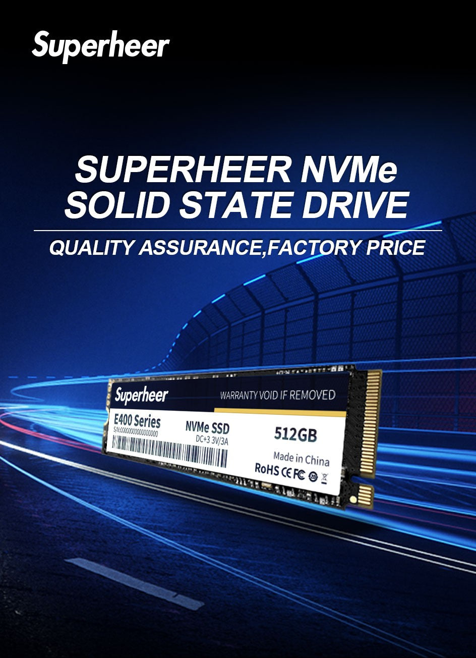 SSD M.2 NVMe 256GB 128GB 512GB SUPERHEER M.2 PCIe 3.0 1TB Disco Rígido 2280 Unidade de Estado Sólido Interna para Laptop Desktop
