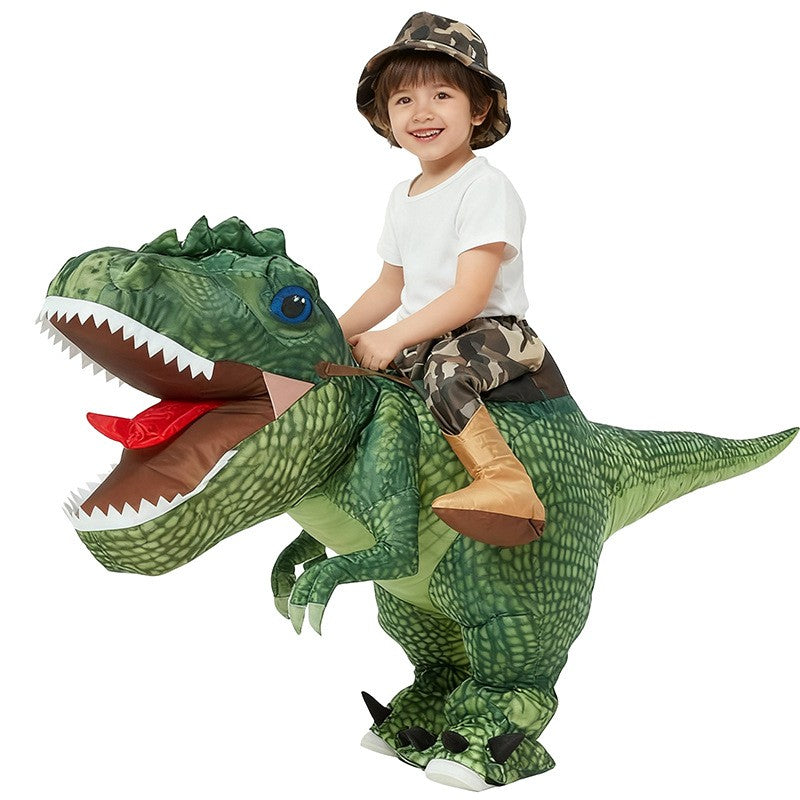 Animal Cartoon Riding Tyrannosaurus Rex Inflatable Costume Adult Children Chase Game Dinosaur Role Playing Halloween Party
