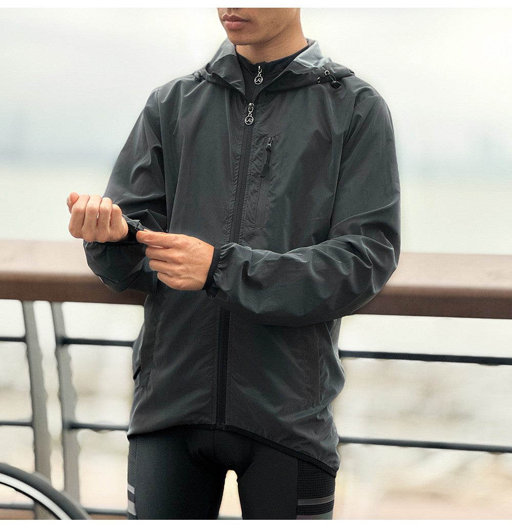 WOSAWE Bicycle Jacket Men Spring Summer Full Reflective Windbreaker Women Water Resistant MTB Road Bike Wear Cycling Long Jersey