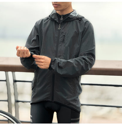 WOSAWE Bicycle Jacket Men Spring Summer Full Reflective Windbreaker Women Water Resistant MTB Road Bike Wear Cycling Long Jersey