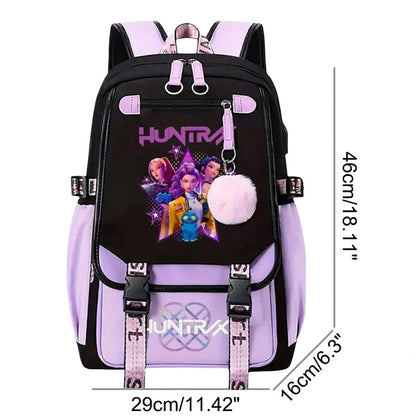 Mochila Escolar para Estudantes KPop Filme Daily Bagpack 2025 Hot Movie Print Mochilas para Menina Menino Laptop Usb Port Bag para Crianças