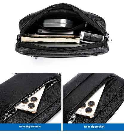 New Style Hand-Held Men's Bag - Trendy Large-Capacity Waterproof Shoulder Bag Casual And Versatile Cross-Body Bag