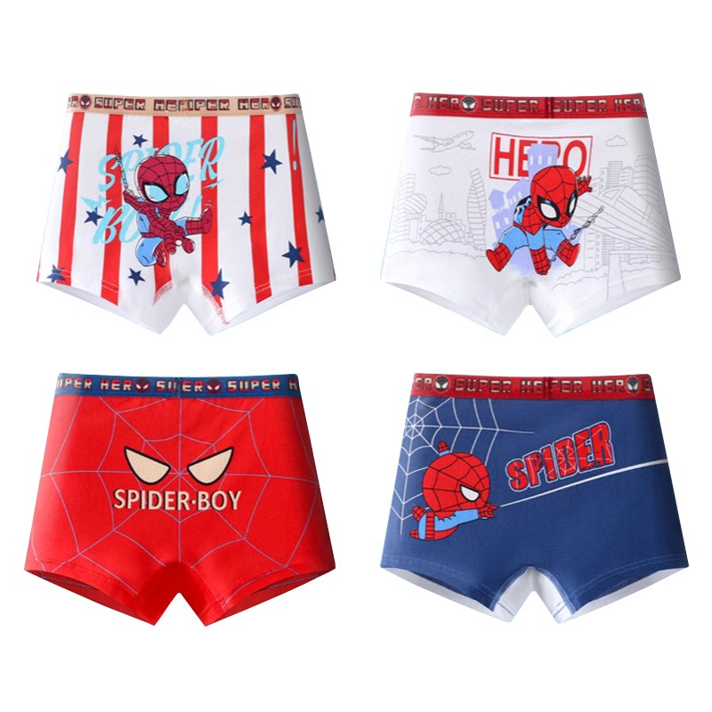 Cueca Boxer Infantil 4 Peças Pokémon para Meninos Algodão Anime U Pouch Bulge Roupa Íntima Desenho Animado Shorts Infantis Fofos Respiráveis Calças Boxer 2-12 Anos