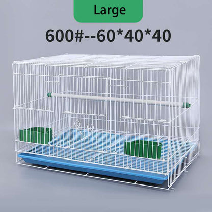Gaiola para pássaros grande dobrável papagaio canários visualização reprodução antiferrugem metal pet gaiola ninho decoração com bandeja alimentador suporte de brincar viga
