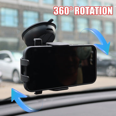 Dashboard Phone Holder Car Mount Strong Suction Cup for Windscreen 360 Rotation Universal GPS Stand for Smartphone Auto Bracket