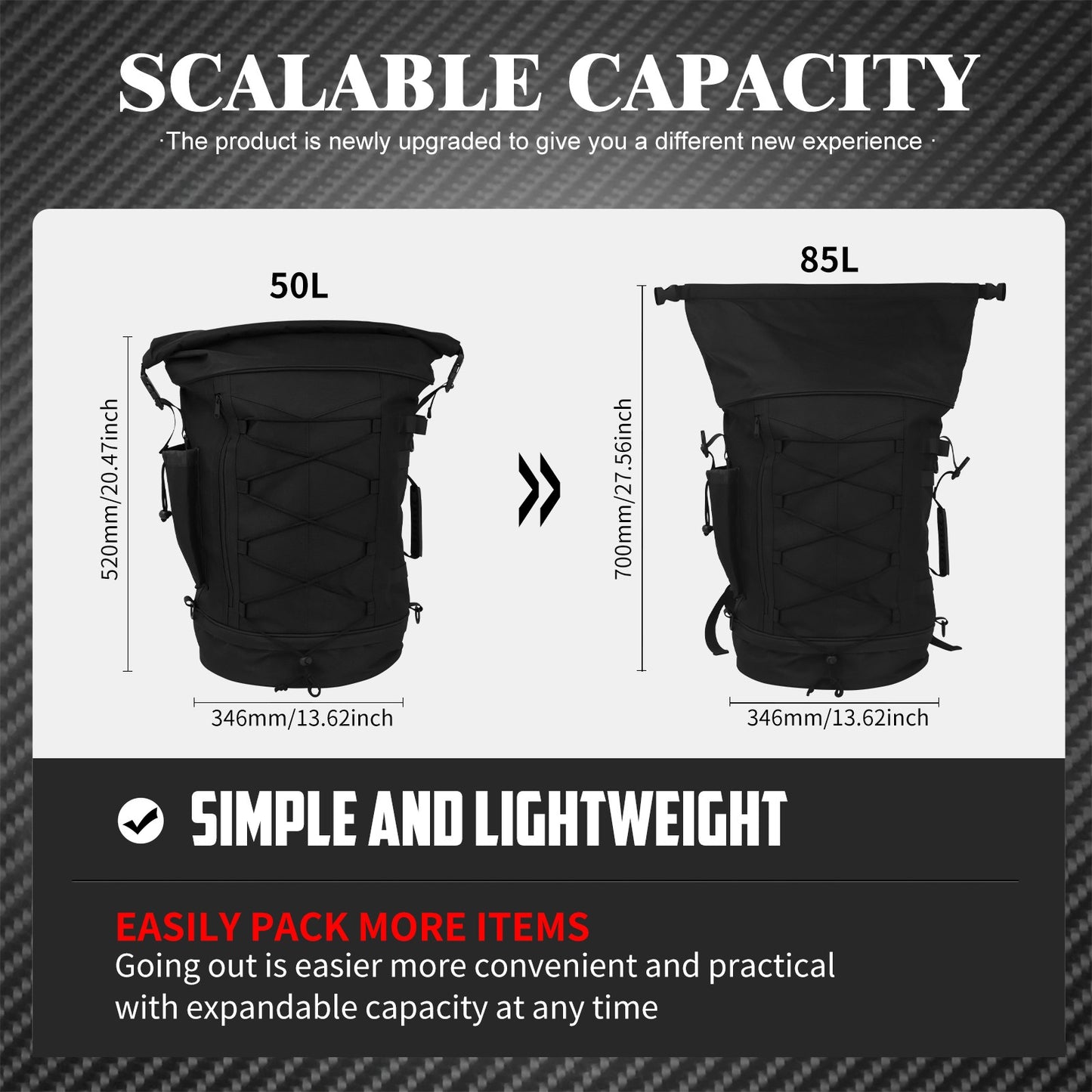 Mochila Universal para Motocicleta, Alforje, Sissy Bar, Encosto, Bolsa de Bagagem Traseira, Mochila Multifuncional para Exterior com Alças
