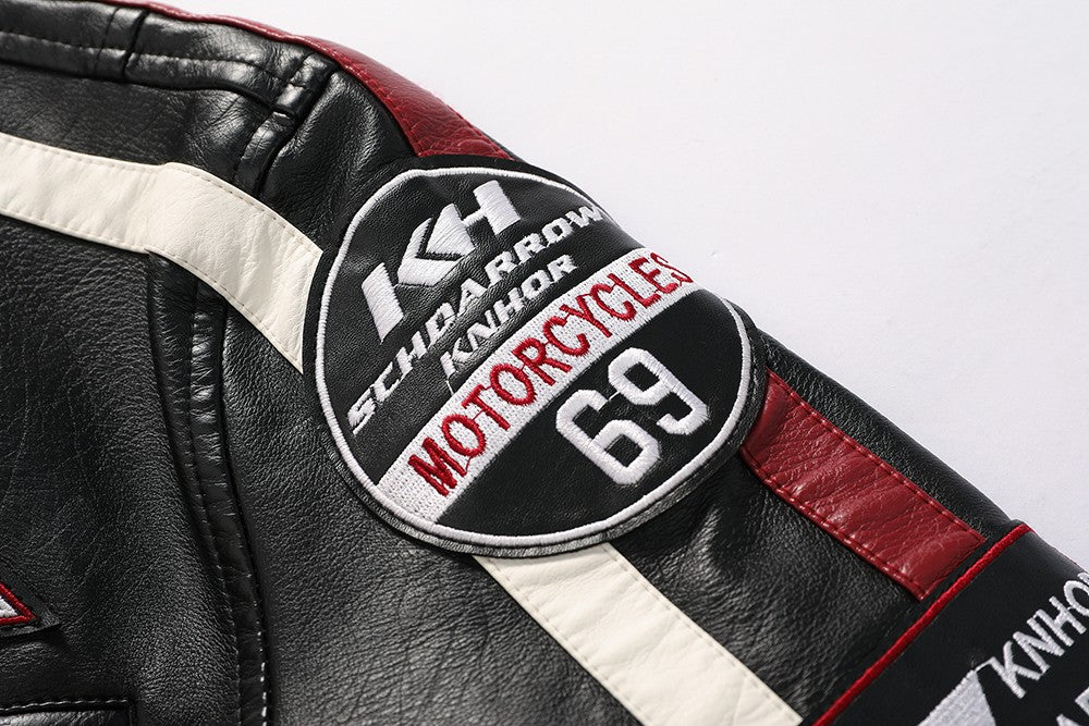 Mens Vintage Motorcycle Jacket 2024 Men Fashion New Biker Leather Jacket Male Embroidery Bomber Coat Winter Fleece Pu Overcoat