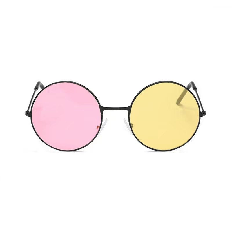 Men Spamton Cosplay Glasses Boss Spamton Cosplay  Mixed Color Sunglasses Cos Prop Round Frame Sunglasses Halloween Accessories