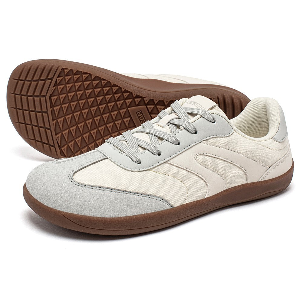 HOBIBEAR Barefoot Wide Toe Sneakers Unisex Zero Drop Minimalist Canvas Shoes Non Slip Lace Up Walking Sneaker