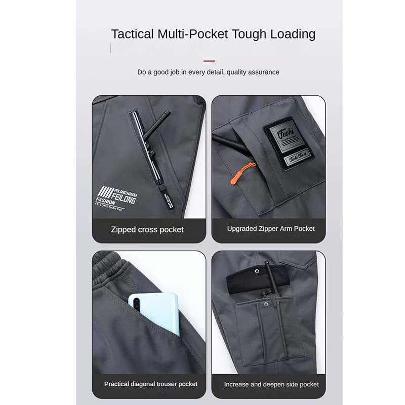 Conjunto de Pesca Masculino de Inverno 2025 Novo Impermeável e Quente Engrossado, Calça de Neve de Algodão, Conjunto Quente de Montanhismo à Prova de Vento