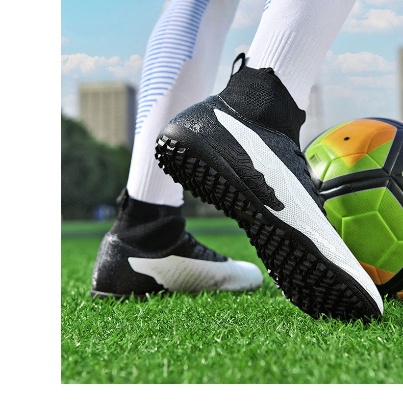 New Men Sport Soccer Shoes Training Boys Football Boots Outdoor Adult Long Spikes Non Slip Cleats Breathable Match Comfortable
