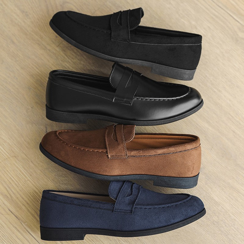High Quality Men Loafers Comfortable Lightweight Casual Shoes Leather Dress Shoes Slip on Flat Fashion Business Shoes Moccasins