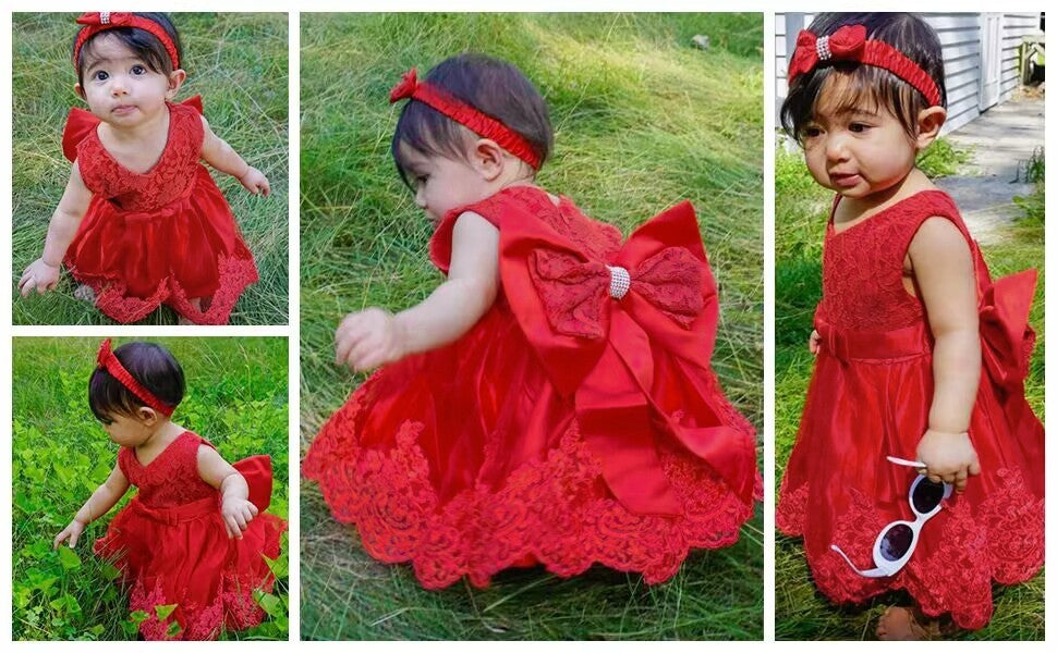 LZH Baby Girl Dress Newborn Clothes Princess Dress+Headwear For Toddler Birthday Wedding Christening Infant Party Christmas Gown