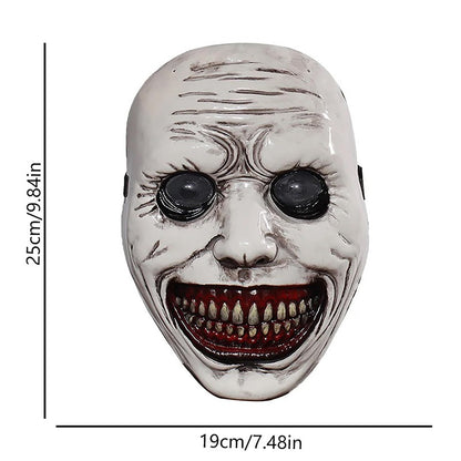 Creepy Demon Smiling Face Mask Horror Exorcist Style Plastic Ghost Skull Mask Halloween Carnival Cosplay Party Costume Prop