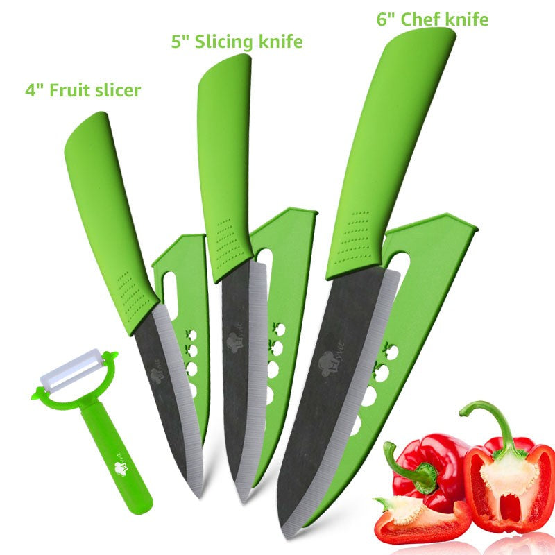 Conjunto de Facas de Cerâmica para Cozinha, 3 4 5 6 polegadas, Faca do Chef, Utilitária, para Fatiar, Cortar Frutas, Legumes, Comida de Bebê, para Descascar, Cabo Antiderrapante